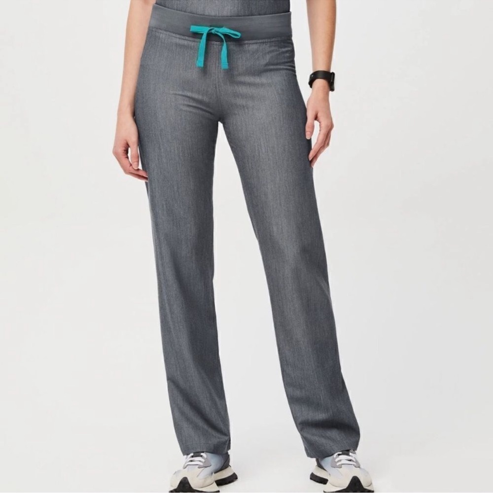 FIGS Livingston Basic Scrub Pants in Graphite Women's XXL T21003 Medical Nursing